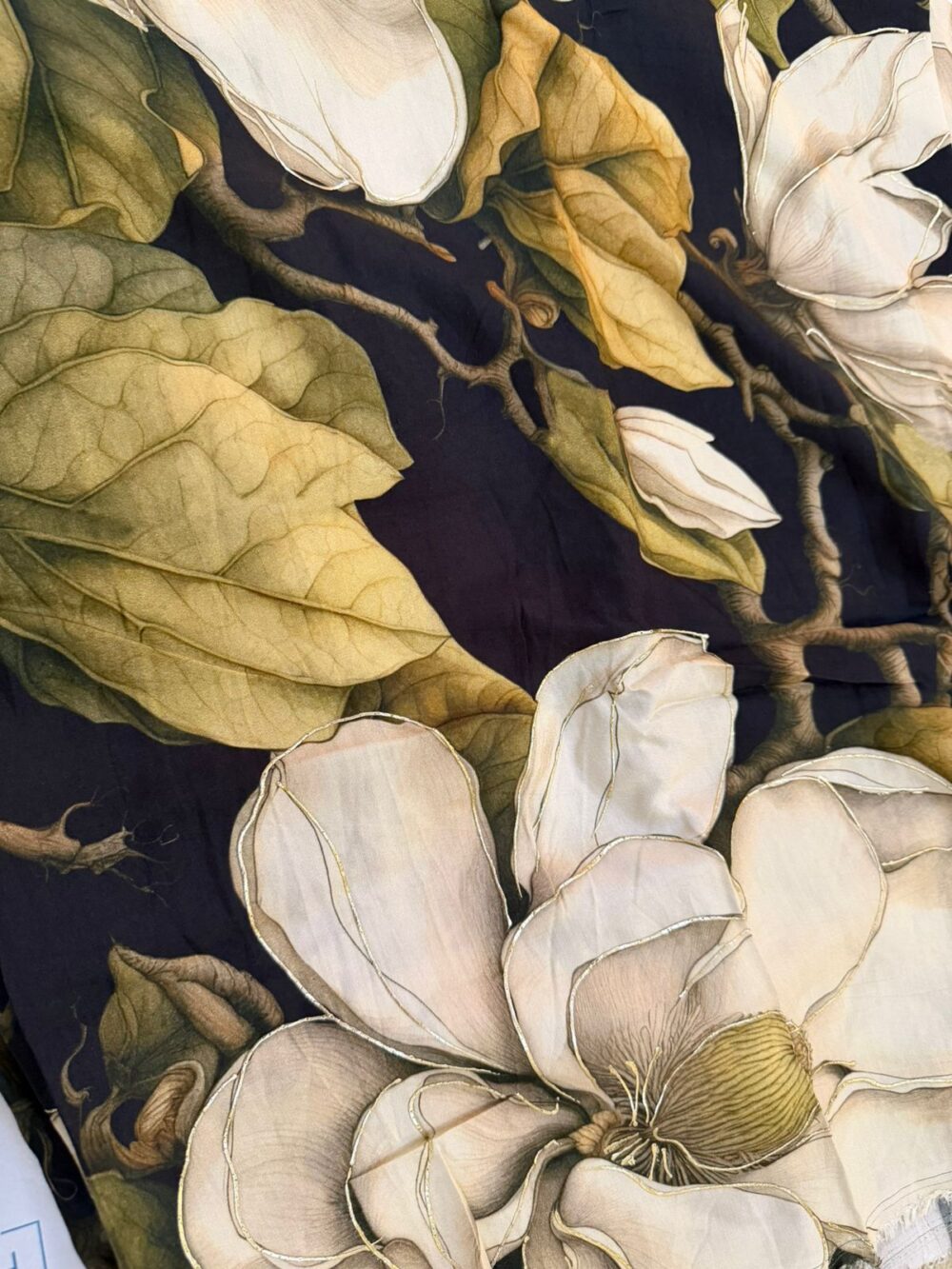 قماش مودال سيلك. جولد برينت....،