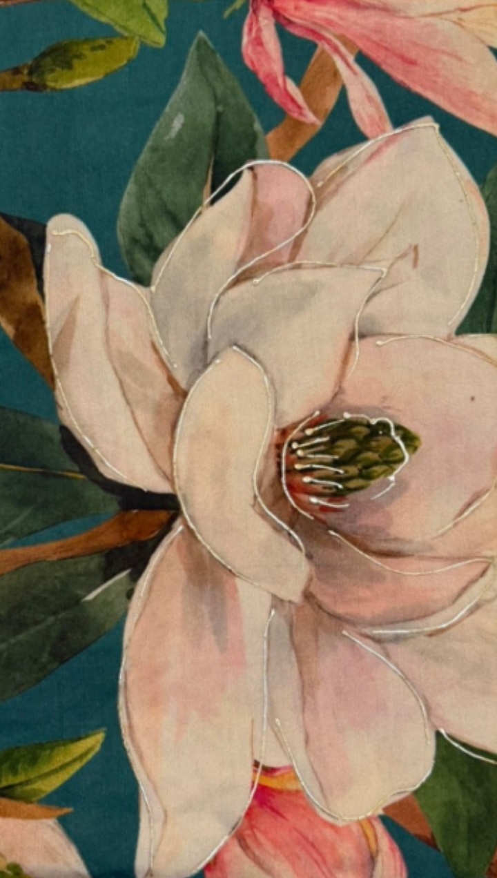 قماش مودال سيلك ،جولد برينت...،