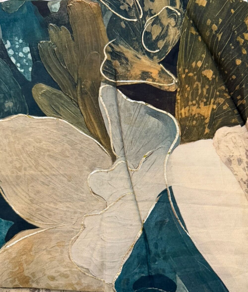 قماش مودال سيلك ،جولد برينت...،