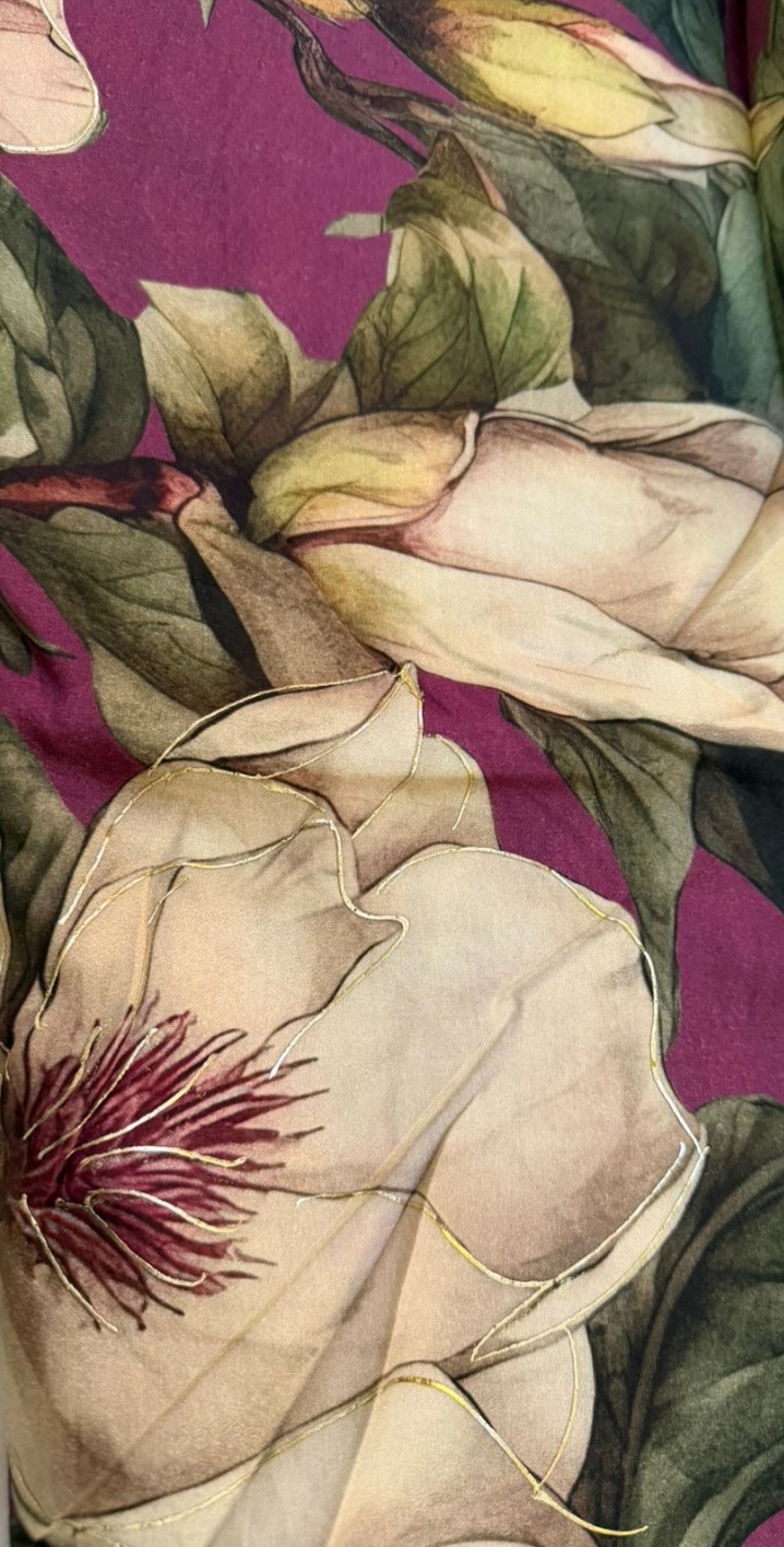 قماش مودال سيلك ،جولد برينت....،