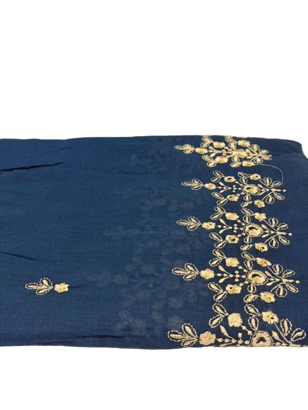 شيلة صلاة قطن هندي 6وار اللون الأزرق الغامق...،