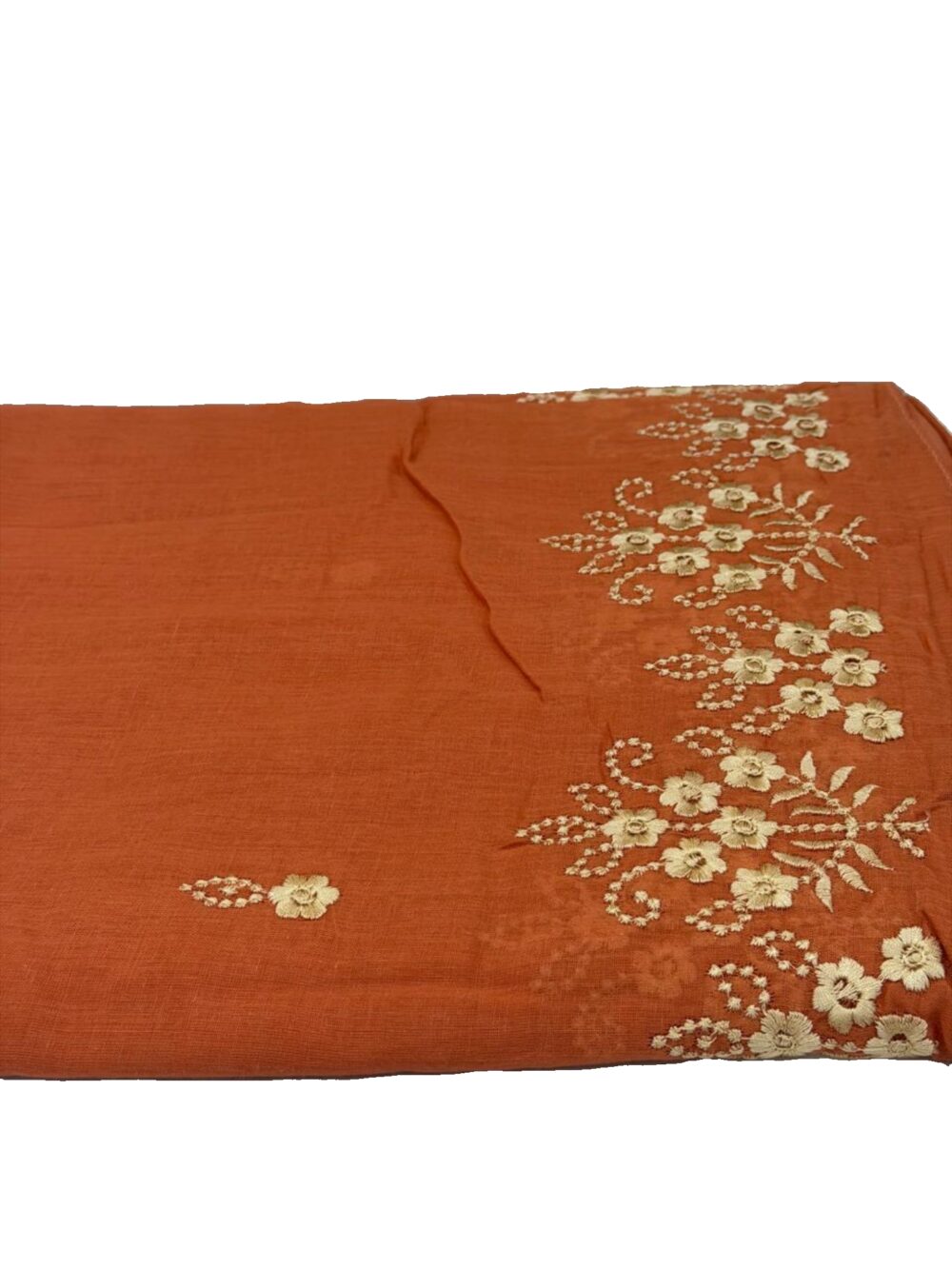 شيلة صلاة قطن هندي 6وار اللون البرتقالي..،