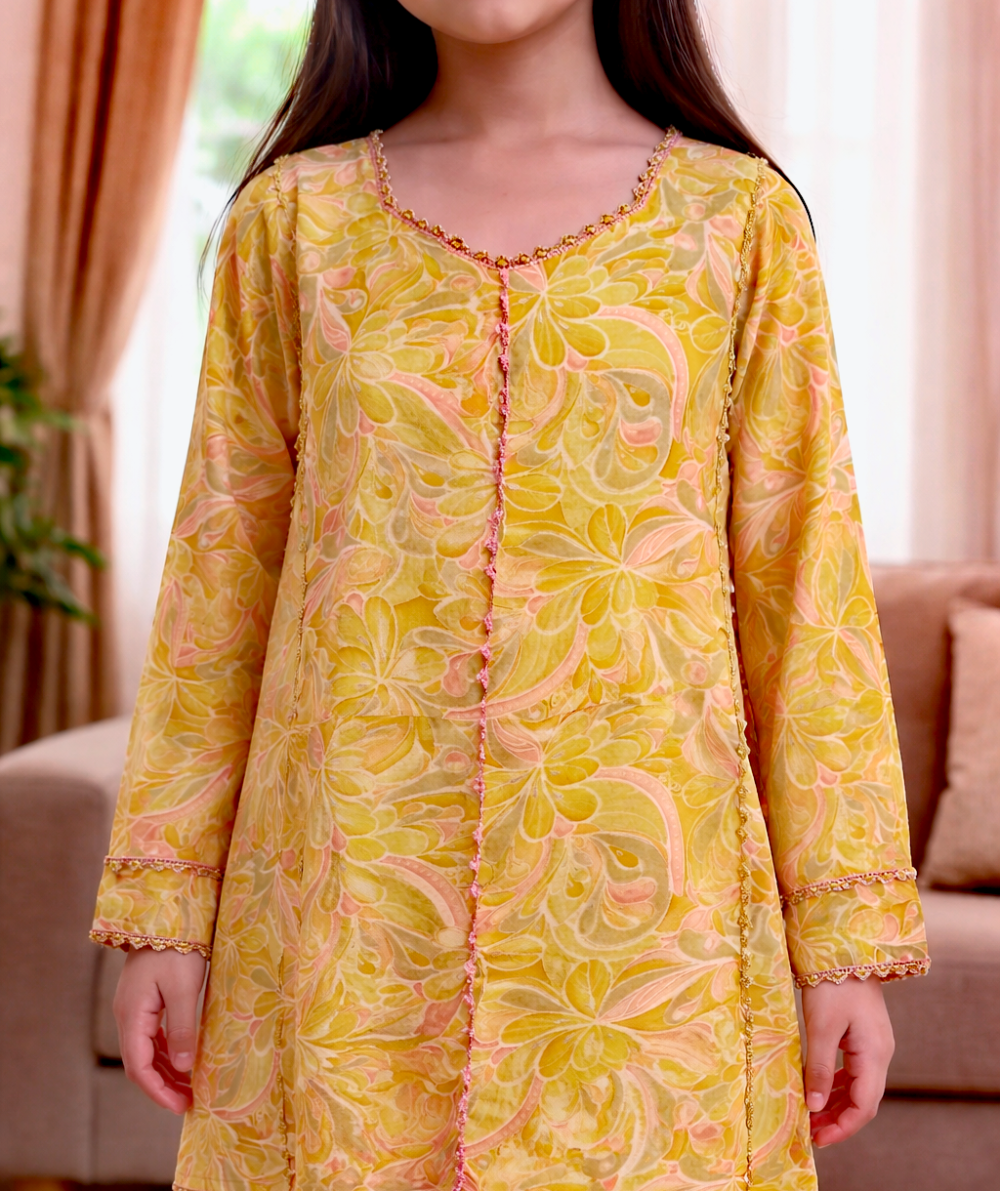 جلابية كروشيه للصغار قطن مزراي....